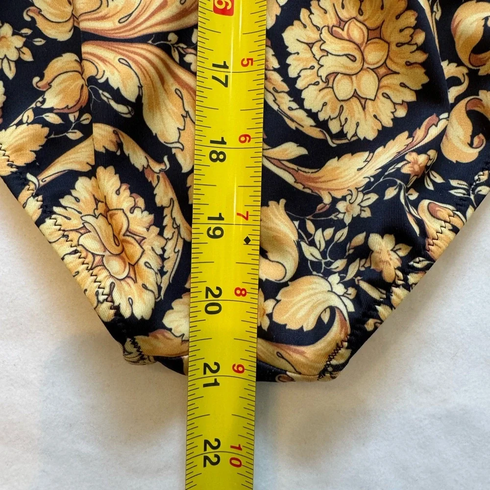 Versace Black and Gold One Piece Swimsuit with Baroque Design - Picture 10 of 13